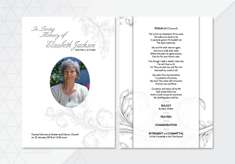 Modern Order Of Service