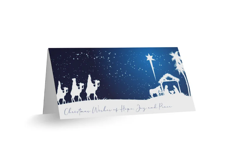 Three Wise Men Travel nativity card