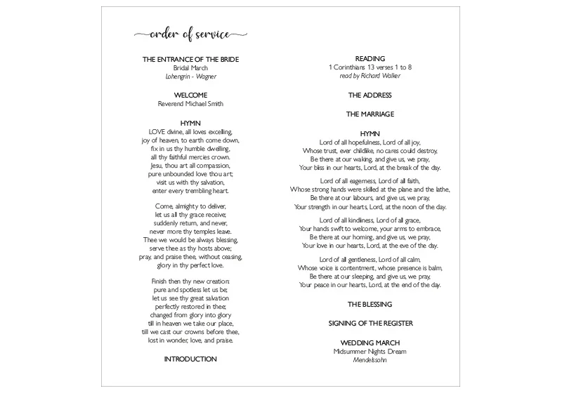Order of Service