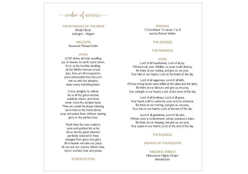 Order of Service