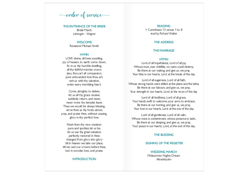 Order of Service