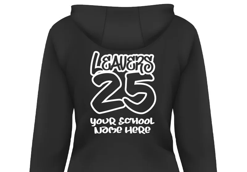 Graffiti style font Leavers 25 your school name here